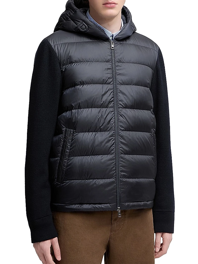 Down-Filled Hoodie Wool