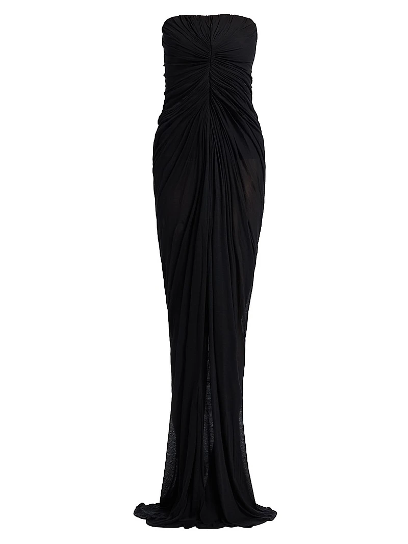 Radiance Draped Cotton Bustier Gown
