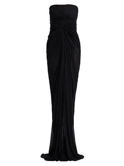 Radiance Draped Cotton Bustier Gown