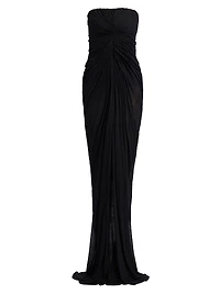 Radiance Draped Cotton Bustier Gown