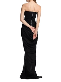 Radiance Draped Cotton Bustier Gown