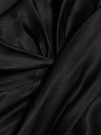 Seb Draped Bias-Cut Satin Miniskirt