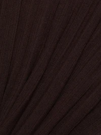 Cotton-Cashmere Rib-Knit Short-Sleeve Sweater