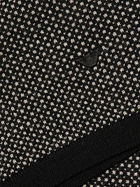 Micro Dot Short-Sleeve Crewneck Sweater