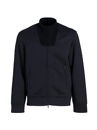 Stand Collar Zip-Front Sweatshirt