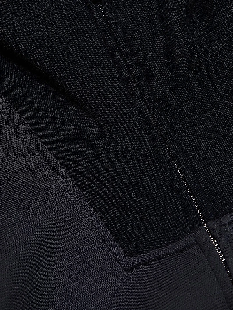 Stand Collar Zip-Front Sweatshirt