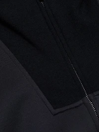 Stand Collar Zip-Front Sweatshirt