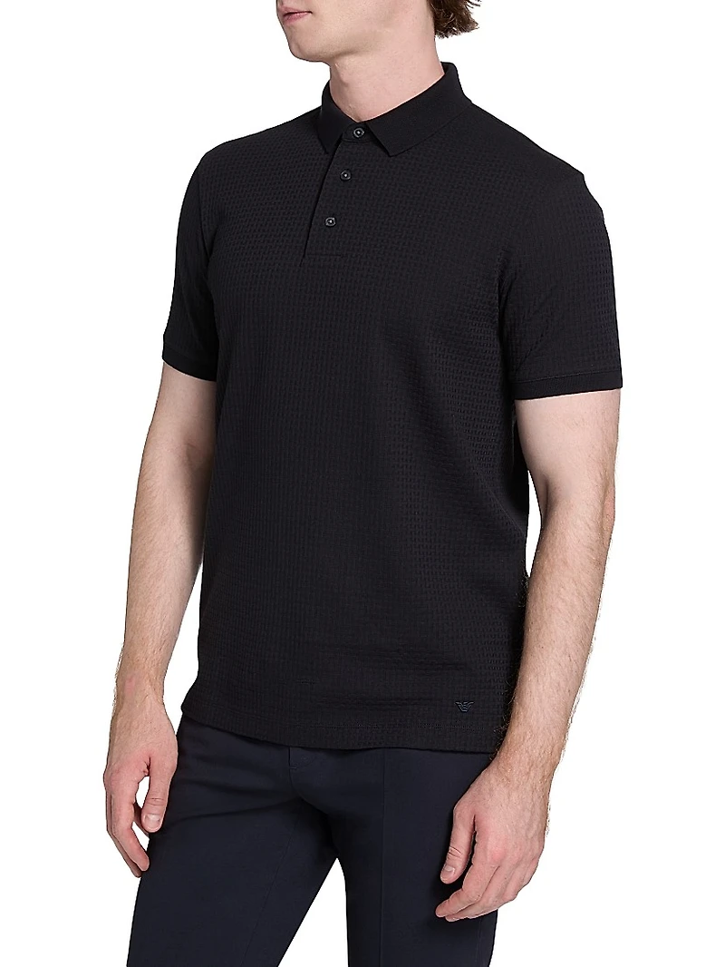 Tonal Textured Polo Shirt