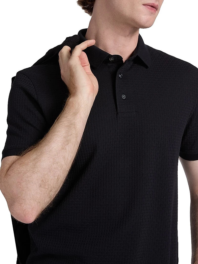 Tonal Textured Polo Shirt