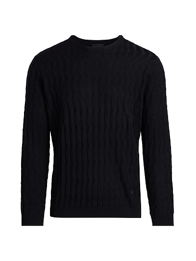 Textured Zig Zag Crewneck Sweater