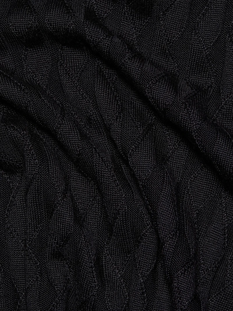 Textured Zig Zag Crewneck Sweater