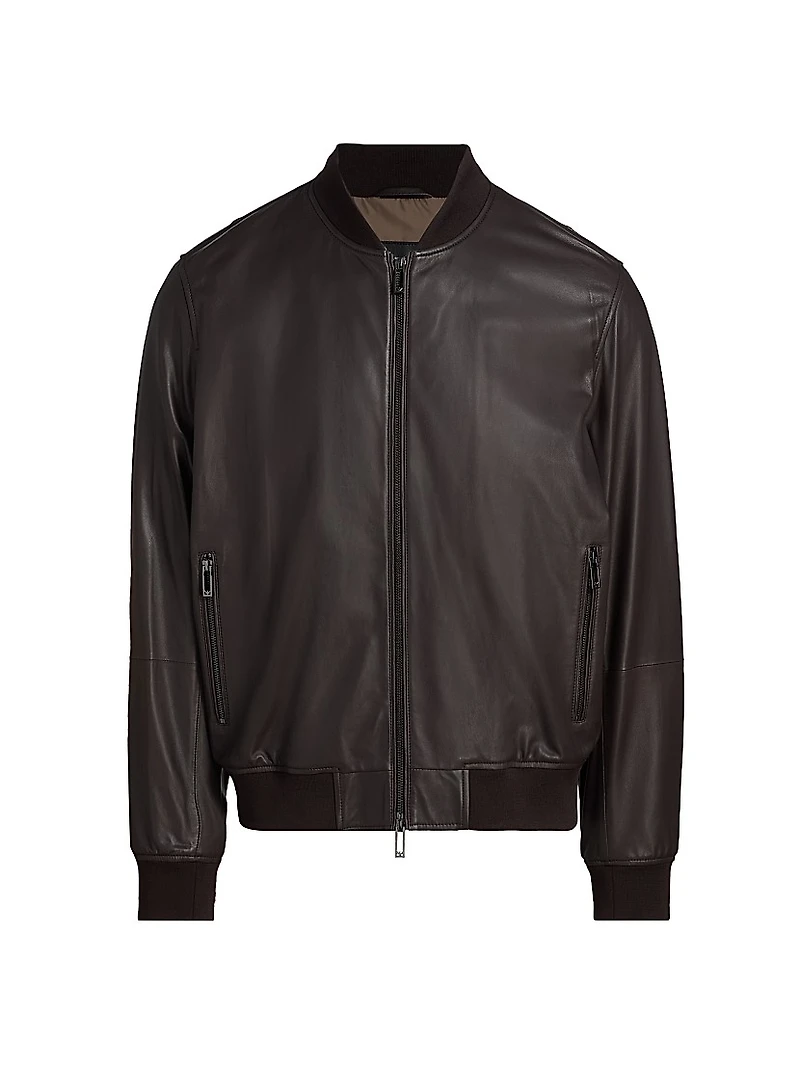 Leather Bomber Jacket
