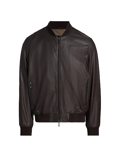 Leather Bomber Jacket