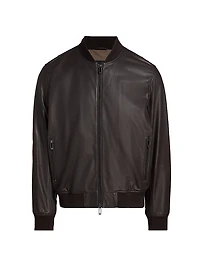 Leather Bomber Jacket