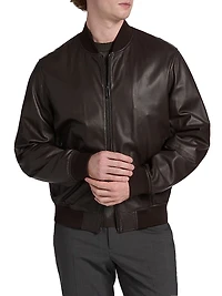Leather Bomber Jacket