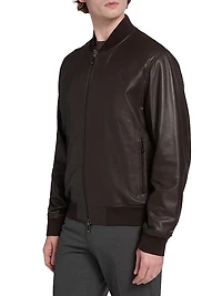 Leather Bomber Jacket