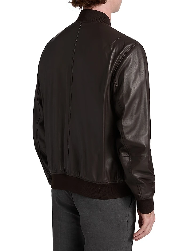 Leather Bomber Jacket