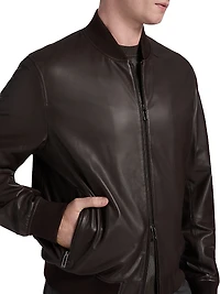 Leather Bomber Jacket