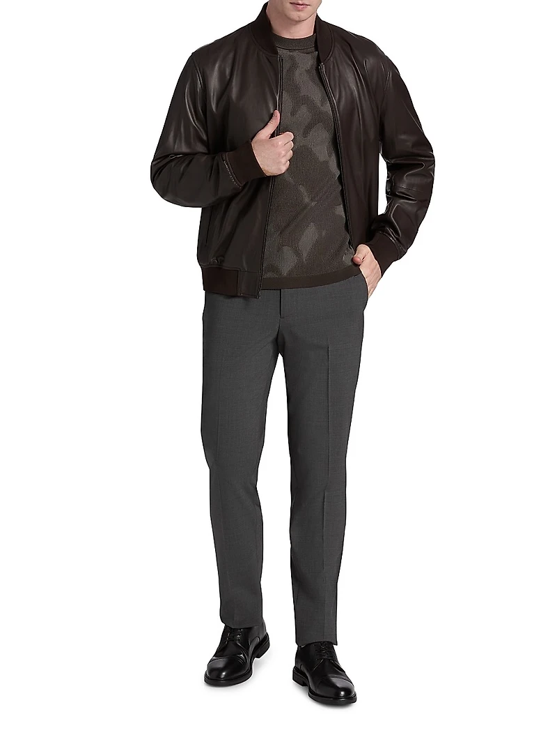 Leather Bomber Jacket
