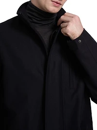 Wool-Blend Car Coat