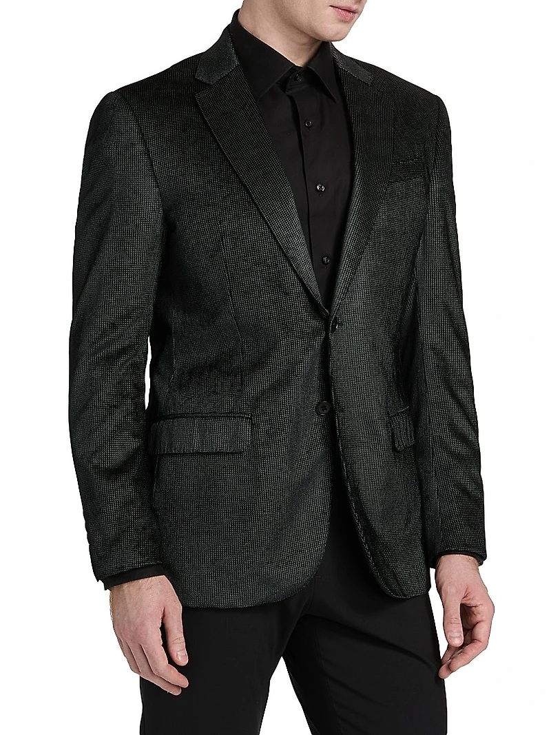 Sateen Grid Dinner Jacket