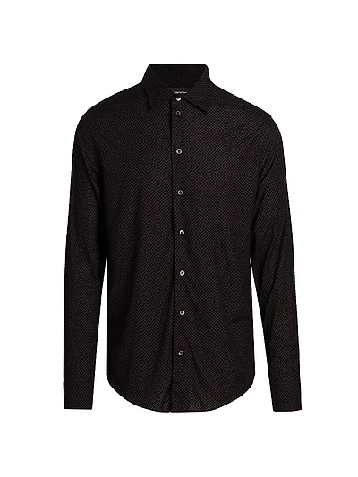 Flocked Velvet Sport Shirt
