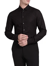 Flocked Velvet Sport Shirt