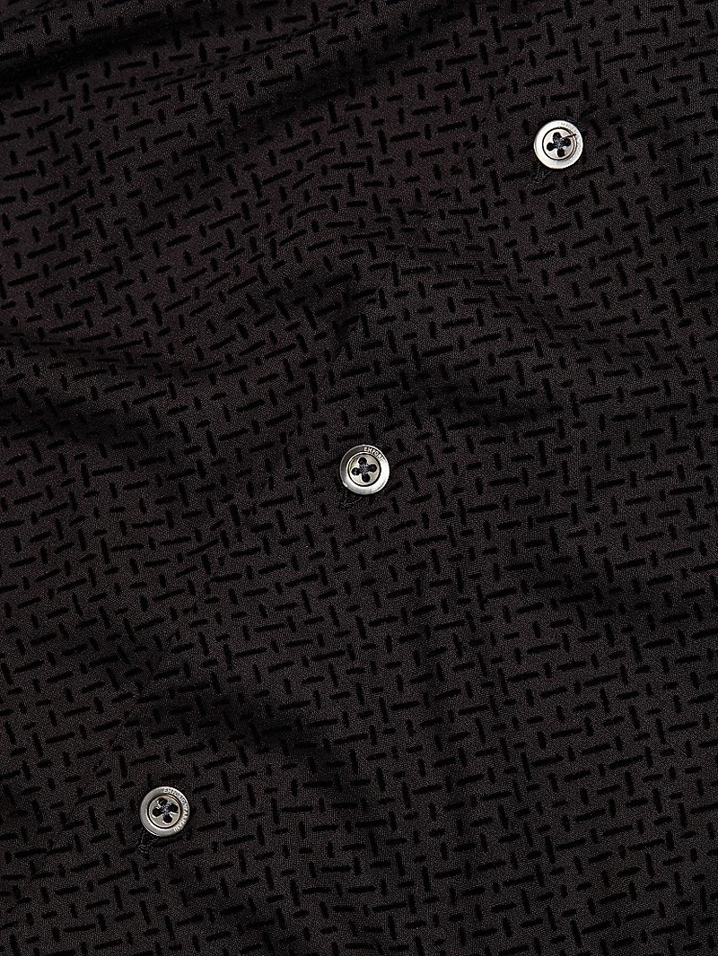 Flocked Velvet Sport Shirt