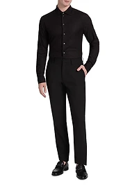 Flocked Velvet Sport Shirt