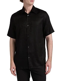 Jacquard Button-Front Sport Shirt
