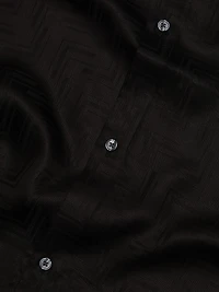 Jacquard Button-Front Sport Shirt