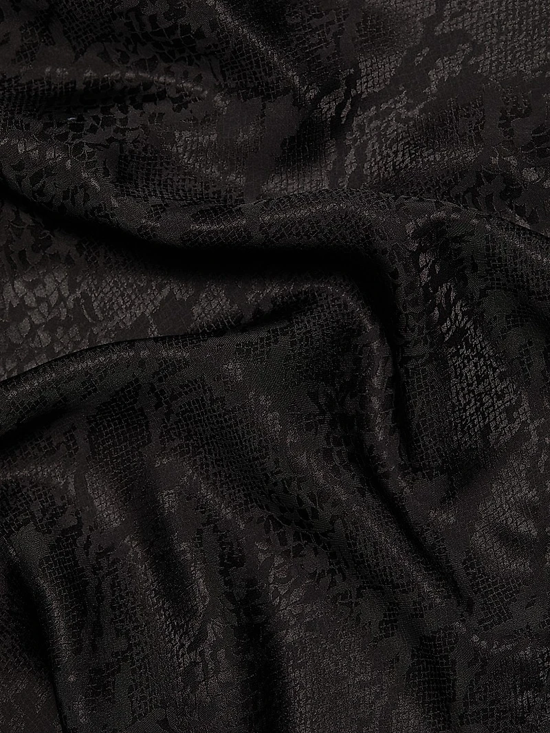 Snake-Print Jacquard Button-Front Sport Shirt