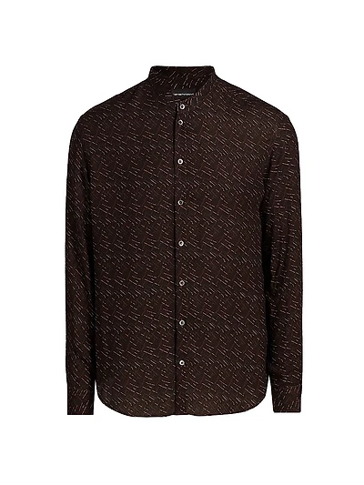 Printed Button-Front Sport Shirt