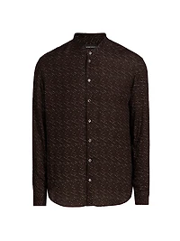 Printed Button-Front Sport Shirt