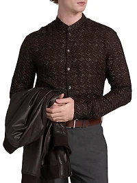 Printed Button-Front Sport Shirt