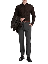 Printed Button-Front Sport Shirt