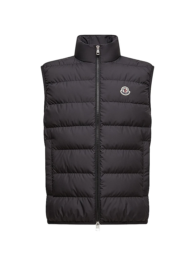 Contrin Nylon Down Zip Front Vest