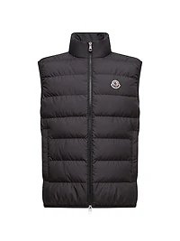 Contrin Nylon Down Zip Front Vest