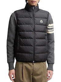 Contrin Nylon Down Zip Front Vest