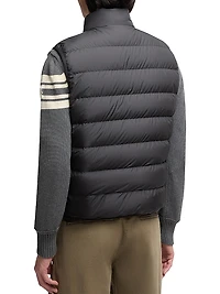 Contrin Nylon Down Zip Front Vest