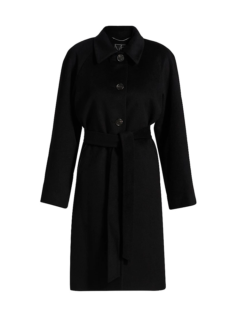Belted Wool-Blend Coat
