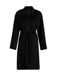 Belted Wool-Blend Coat