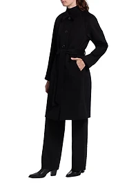 Belted Wool-Blend Coat