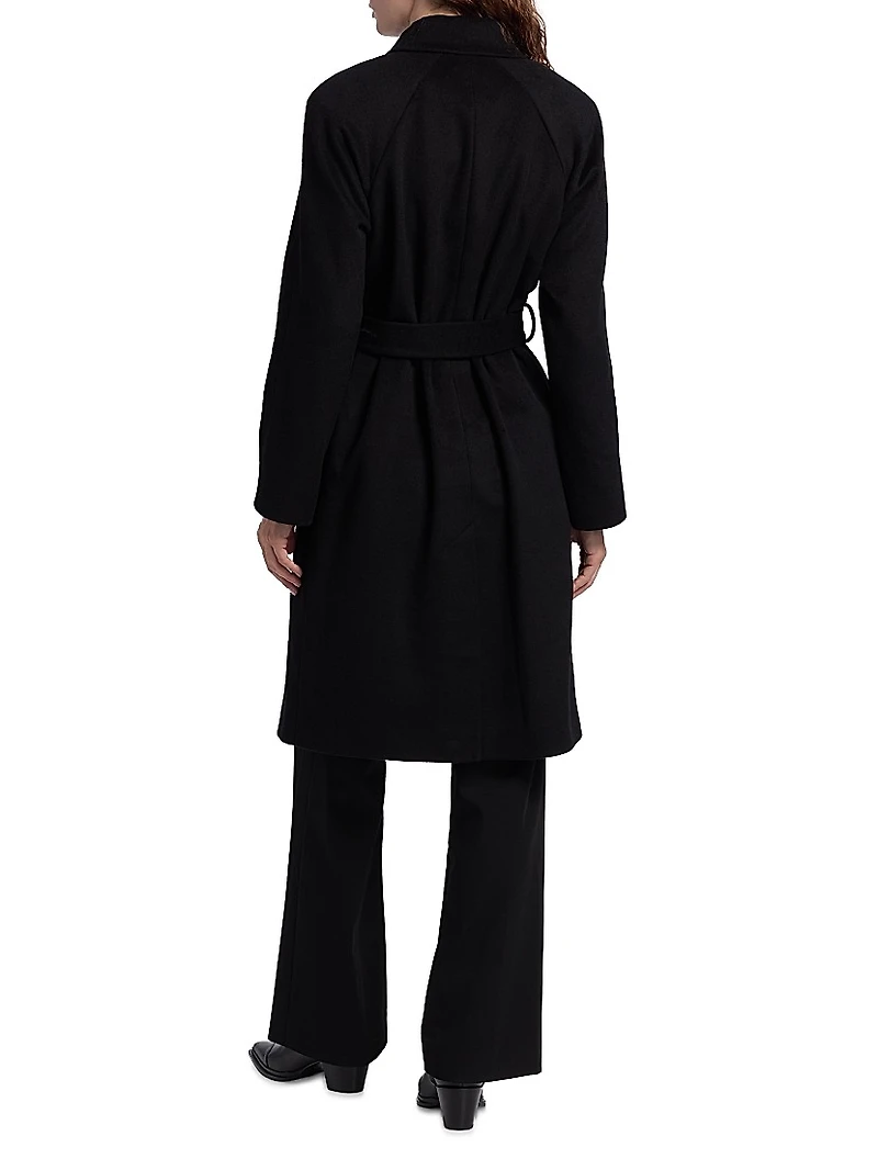 Belted Wool-Blend Coat