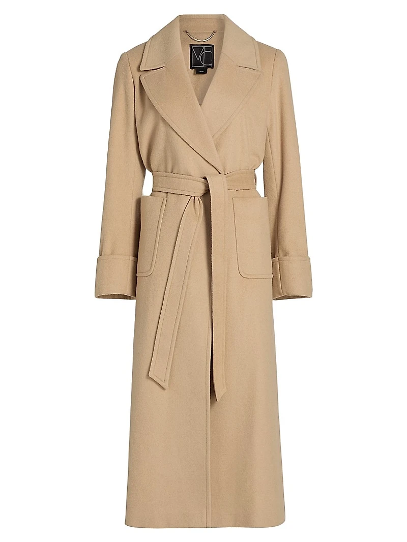 Belted Wool-Blend Coat