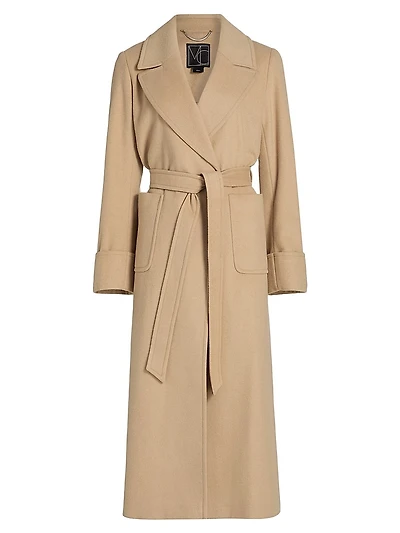 Belted Wool-Blend Coat
