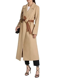 Belted Wool-Blend Coat