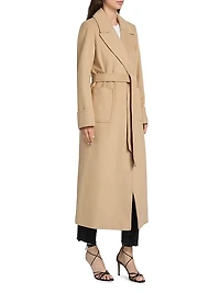 Belted Wool-Blend Coat