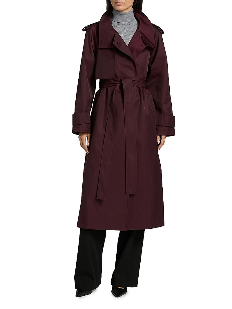 Cotton-Blend Poplin Trench Coat