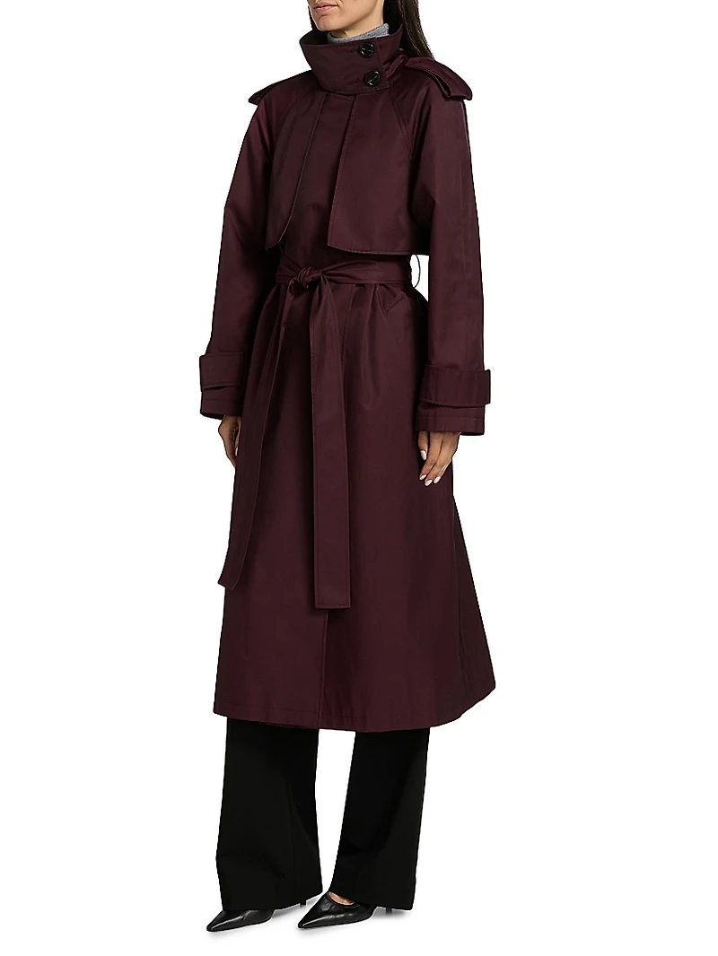 Cotton-Blend Poplin Trench Coat
